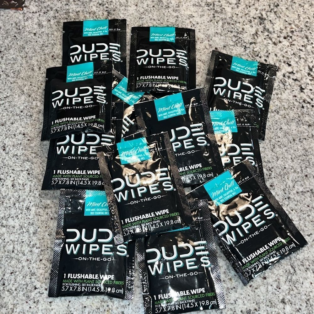 14 Individual Pack‎s Hey Dude Disposable Washcloths Mens Wipes Travel On The Go